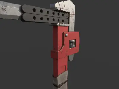 Wrench Weapon HighPoly 3D model