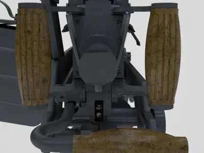 DSHK Machine Gun with inner part 3D model