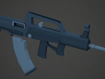 Stylized QBZ-95 Rifle Low Poly Mobile Ready Low-poly 3D model