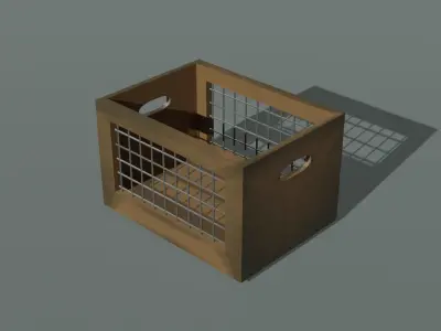  Set of 14 wooden boxes low poly game ready Free low-poly 3D model