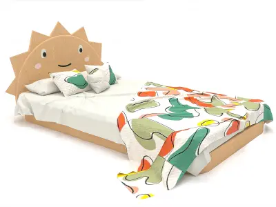 Sunny Dreams Bed  Free low-poly 3D model