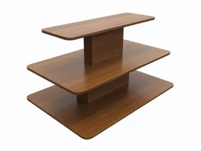 Three Tier Rectangle Table Free 3D model