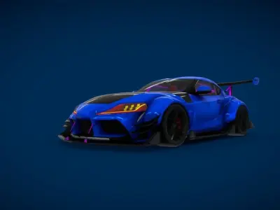 modified Toyota supra Free 3D print model