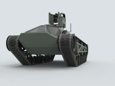 Tracked vehicle from the movie Fast 8 3D model