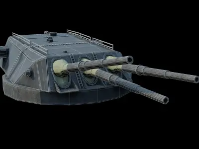 Type 94 naval gun 3D model