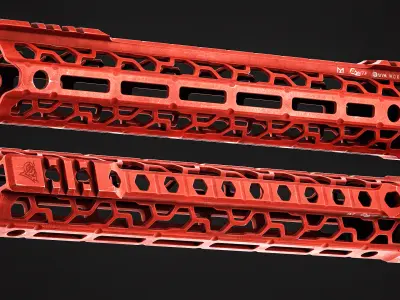Odin Works O2 Lite M-LOK AR Handguard Low-poly 3D model