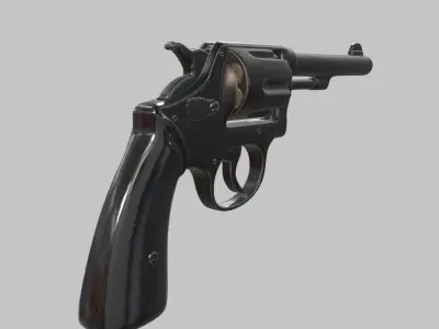 Revolver High Poly PBR Free 3D model