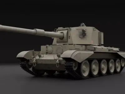 FV4101 Charioteer British tank destroyer 3D model