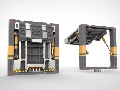 sci fi door 13 3D model