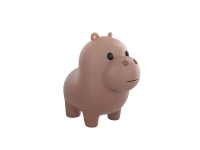 Hippo Character 3D model