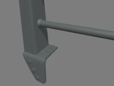 Bull Bar 04 Low-poly 3D model