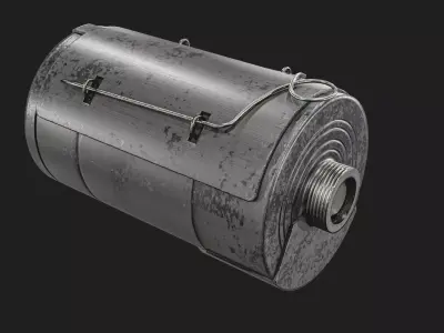 Krag Obrez Pistol  And  Aasen grenade  Low-poly 3D model