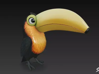 Tukanno Bananno - Italian Brainrot Low-poly 3D model