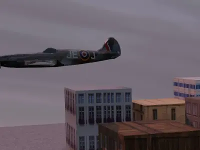 Military Plane Animation  Low-poly 3D model