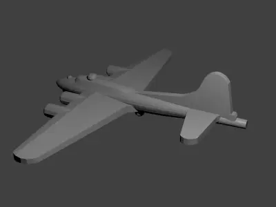 US B-17 Flying Fortress Bomber Free 3D print model