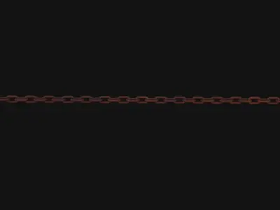 Simple Steel Chain Low-poly 3D model