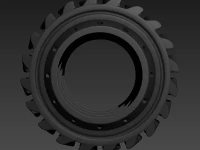 Model Gears tractor tire Free 3D model