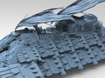 Hutt Sail Barge 1  3D model