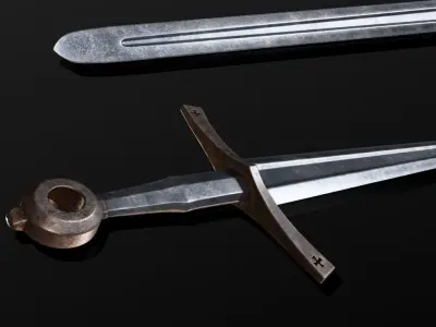 Medieval Weapons Bundle Low-poly 3D model