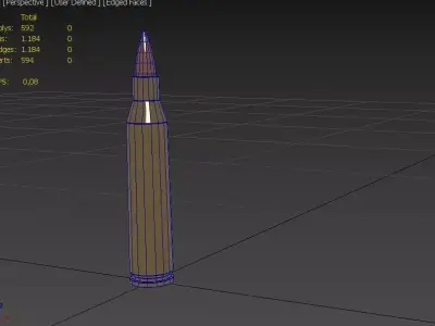 56x57mm Ammo Low-poly 3D model