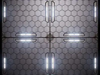 PBR Sci-Fi Texture Pack 08 Low-poly 3D model