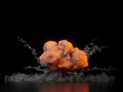 Grenade Dust Explosion 3D model
