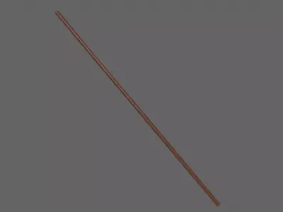 PBR Wushu Stick Wood3 Low-poly 3D model
