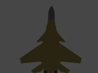 su-35 fighter jet flying in sky 3D model