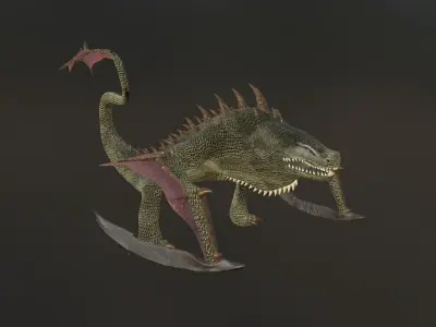 monster dragon Low-poly 3D model