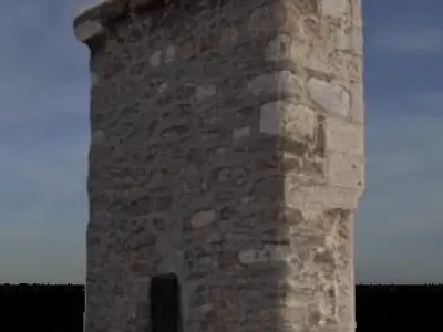 REALISTIC RENDER Historic fountain structure restoration 3D model