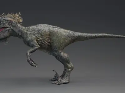 Dinosaur UtahRaptor PBR Project Low-poly 3D model