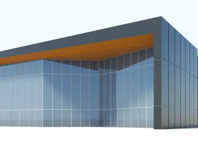 Mall Building Low-poly 3D model