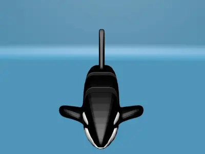 Articulated Killer Whale 3D print model
