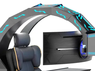 Gaming seat 01 3D model