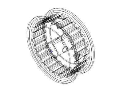 Timing Pulley MOD 24XL037-3FA5 Low-poly 3D model