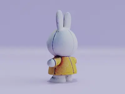Miffy nijntje Rabbit Toy Doll Low-poly 3D model