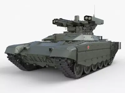Tank Terminator BMPT 72 Green 3D model