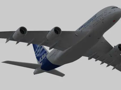 Airbus A380-8 Home livery Low-poly 3D model