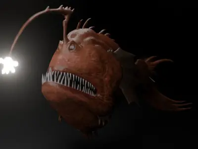 AnglerFish Low-poly 3D model