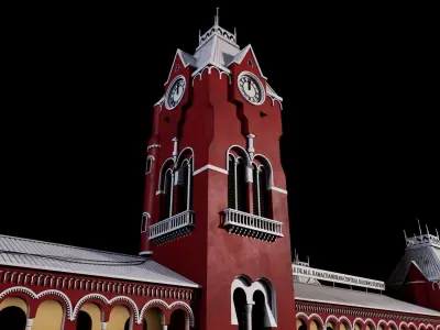 Chennai Central Railway Station - 3D Model 3D model