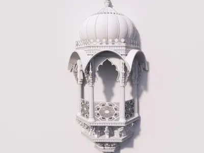 indian jodhpuri stone jharokha 3d modal Low-poly 3D model