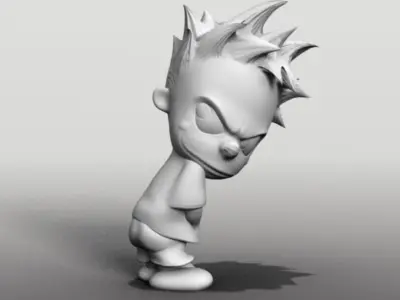 Calvin Peeing 3D model