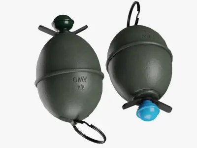 M39 Eihandgranate in blue green Pack Low-poly 3D model