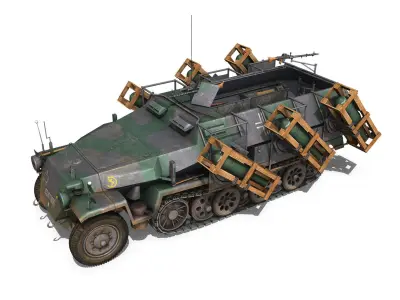 SDKFZ 251 1 - Ausf C - Ground Stuka - 24PD 3D model