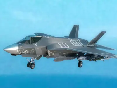 F35C Lightning II Rigged with high resolution textures Free 3D model