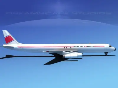 Douglas DC-8-63F Airborne Express 3D model
