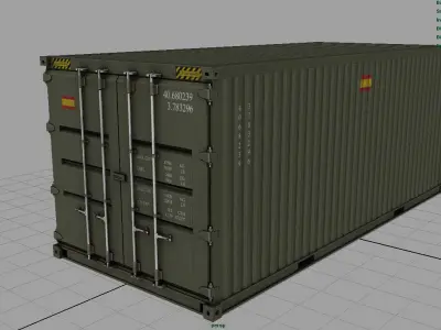Spanish Military Container  Low-poly 3D model