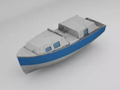 Lifeboat - Type 9 - Boat Davit - Warship Textured 3D model