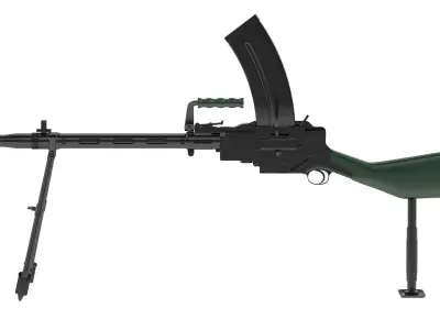 Madsen Machine Gun 3D model