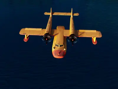 Seaduck Plane 3D model Low-poly 3D model